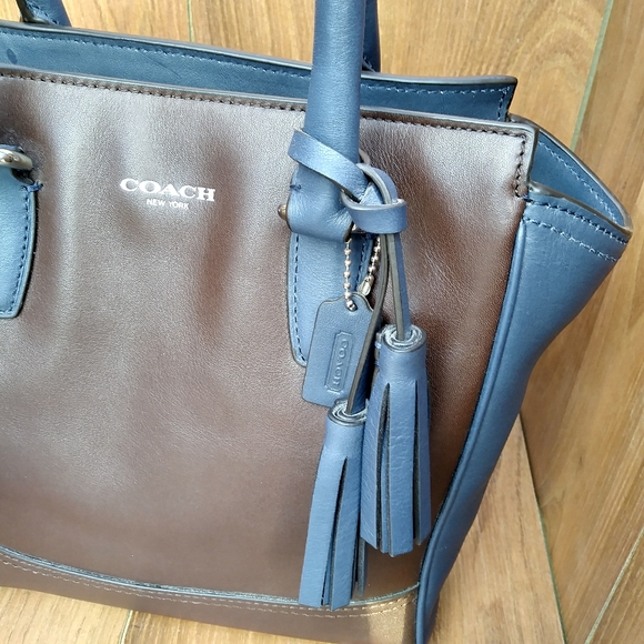 COACH LEATHER HANDBAG TWO TONE - Picture 6 of 8